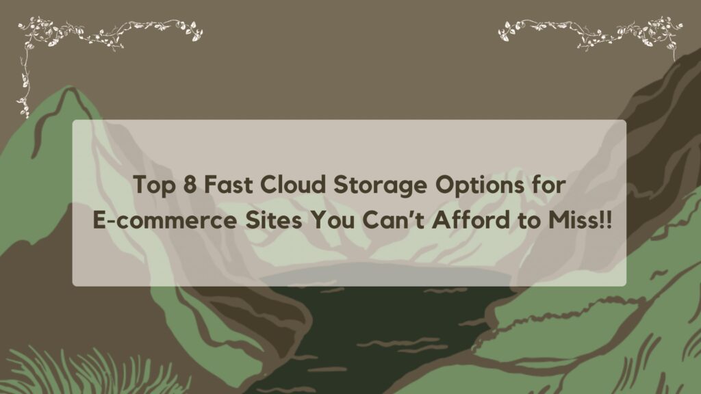 Fast cloud storage options for e-commerce sites